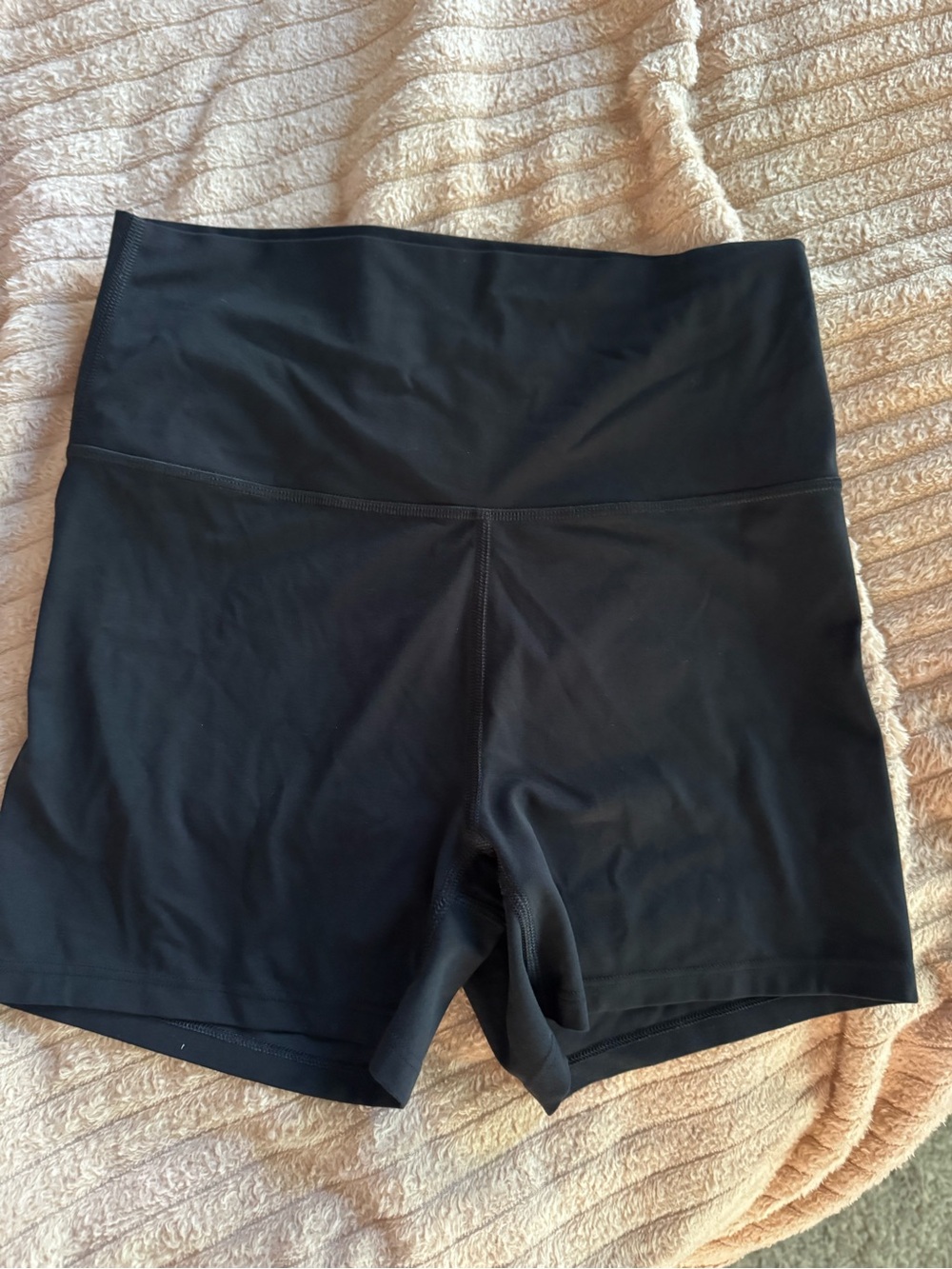 NWOT all in motion Solid Black High-Waist Bike Shorts